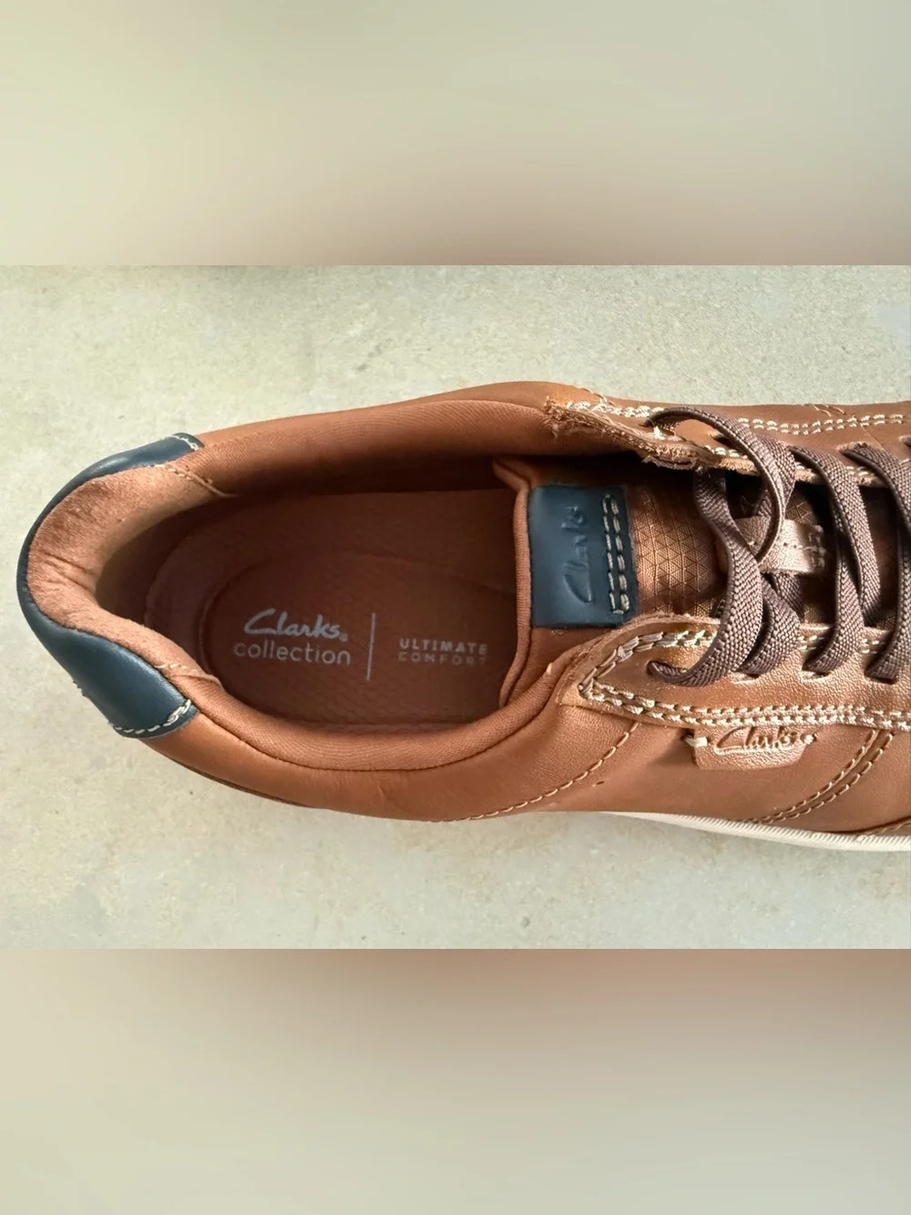 • Clarks • Craftwell Lace Tan Leather • NWT •